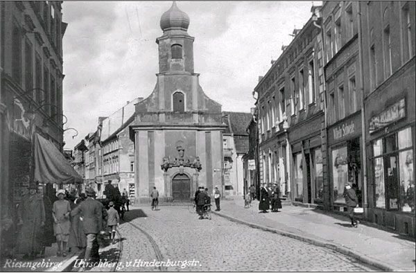 Hindenburgstrasse w latach 30-tych. Do dziś prawie się nie zmieniła.
