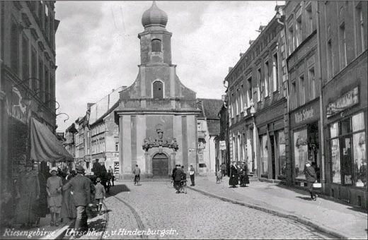 Hindenburgstrasse w latach 30-tych. Do dziś prawie się nie zmieniła.