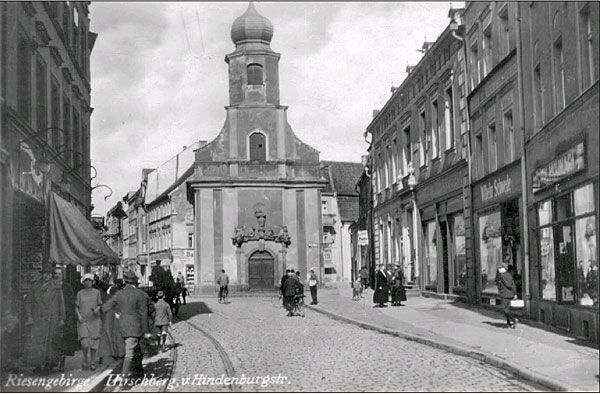 Hindenburgstrasse w latach 30-tych. Do dziś prawie się nie zmieniła.