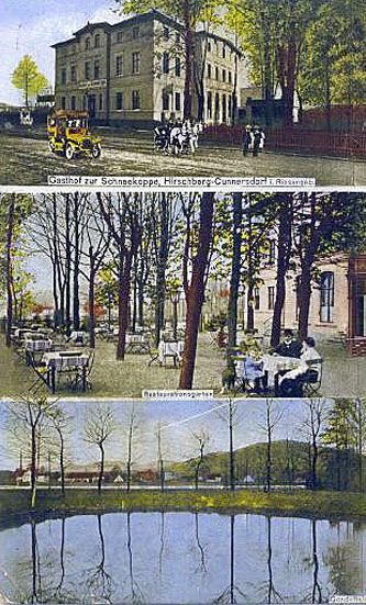 Reklamówka gościńca przy Warmbrunnerstr. (Wolności). Został zburzony kilka lat temu.