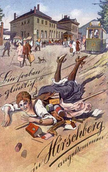 Poczucie humoru niemieckich wydawców pocztówek: serdecznie witamy w Hirschbergu!