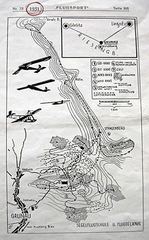 Orientacyjna mapka dla szybowników z Segelflugschule z zaznaczoną Górą Szybowcową i okolicami.