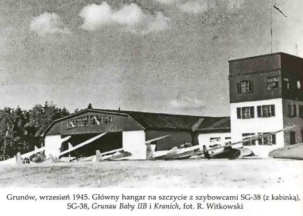 Zdjęcie Szybowcowej w Grunowie w 1945 roku.