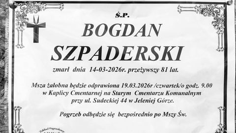 Zmarł Bogdan Szpaderski