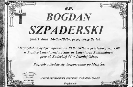 Zmarł Bogdan Szpaderski