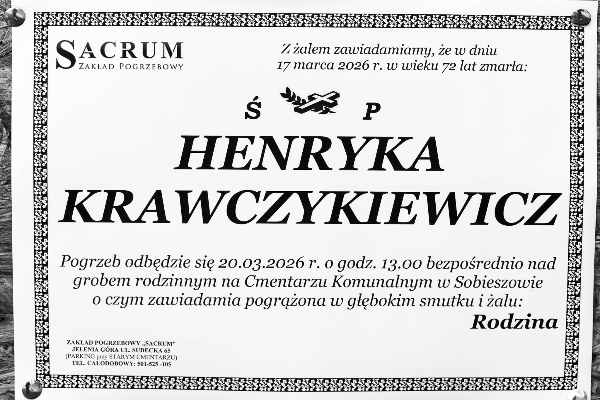 Zmarła Henryka Krawczykiewicz