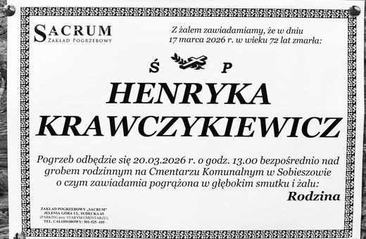Zmarła Henryka Krawczykiewicz