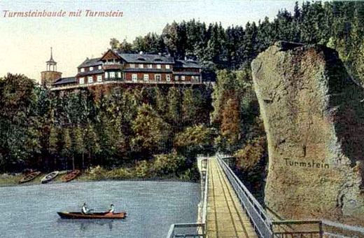 Turmsteinbaude (Wieżyca), schronisko i kajak na Jeziorze Modrym – po prostu idylla.