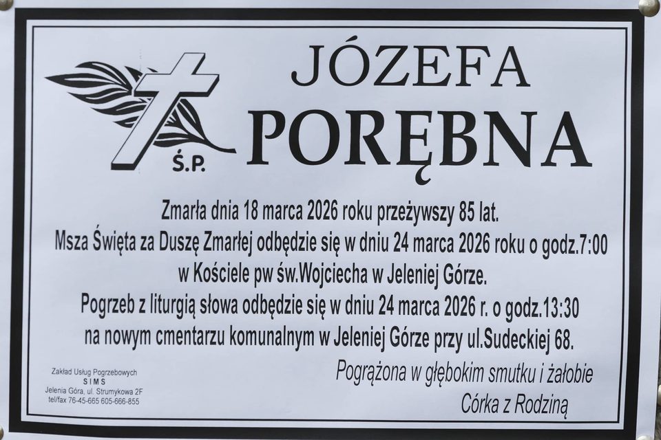 Zmarła Józefa Porębna