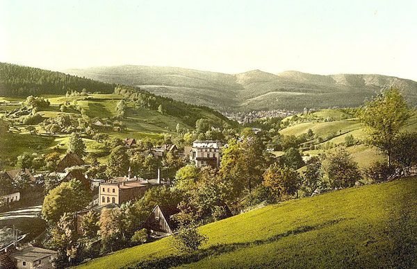 Panorama Agnetendorfu z końca XIX wieku.