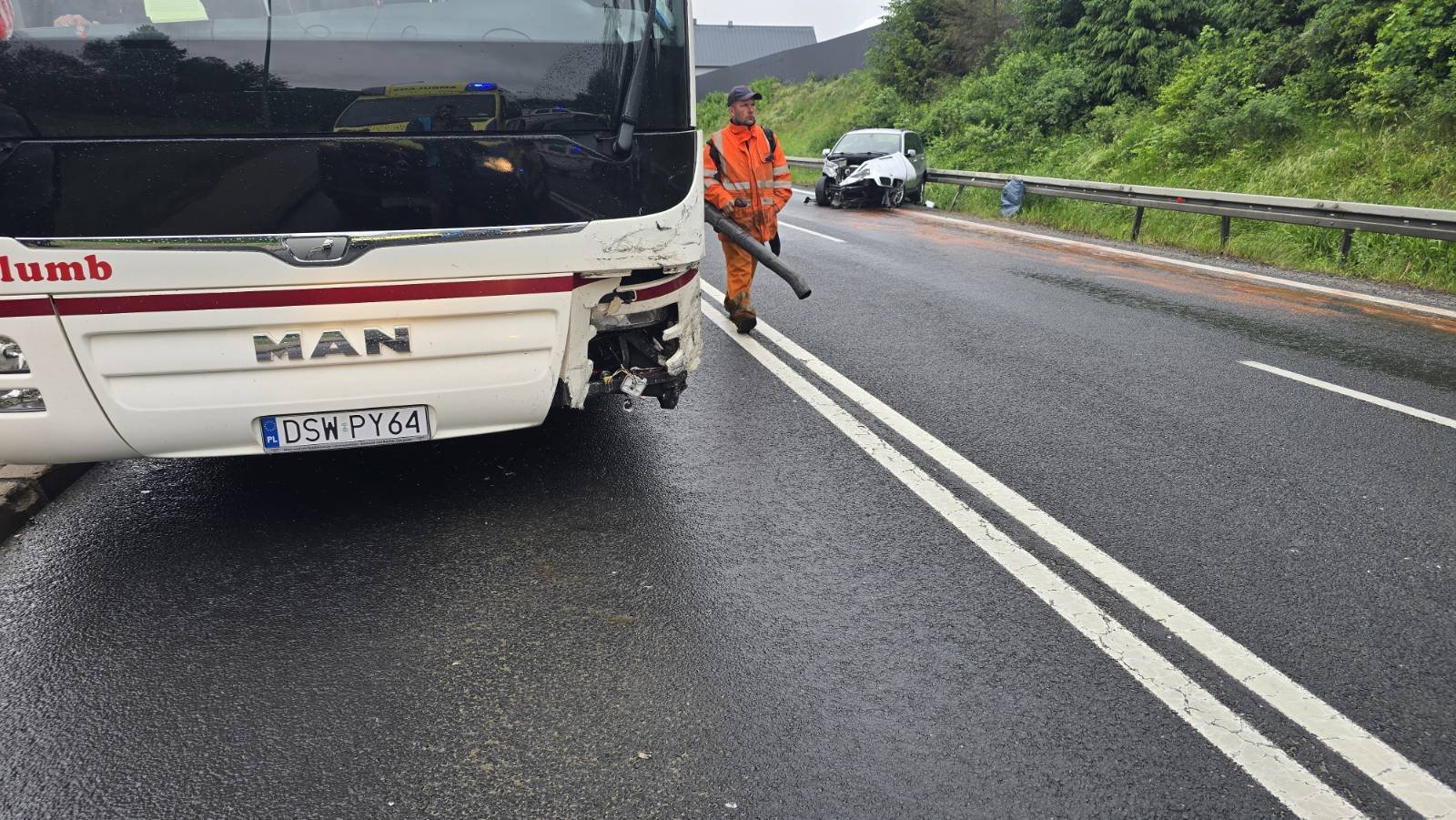 Kolizja przed Kaczorowem