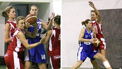 Dorota Wójcik w meczu przeciwko AZS Poznań.