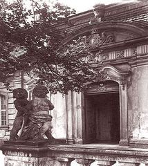 Niemymi świadkami pasjonującej historii pozostają rzeźby w pałacowych ogrodach.