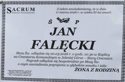 Zmarł Jan Falęcki