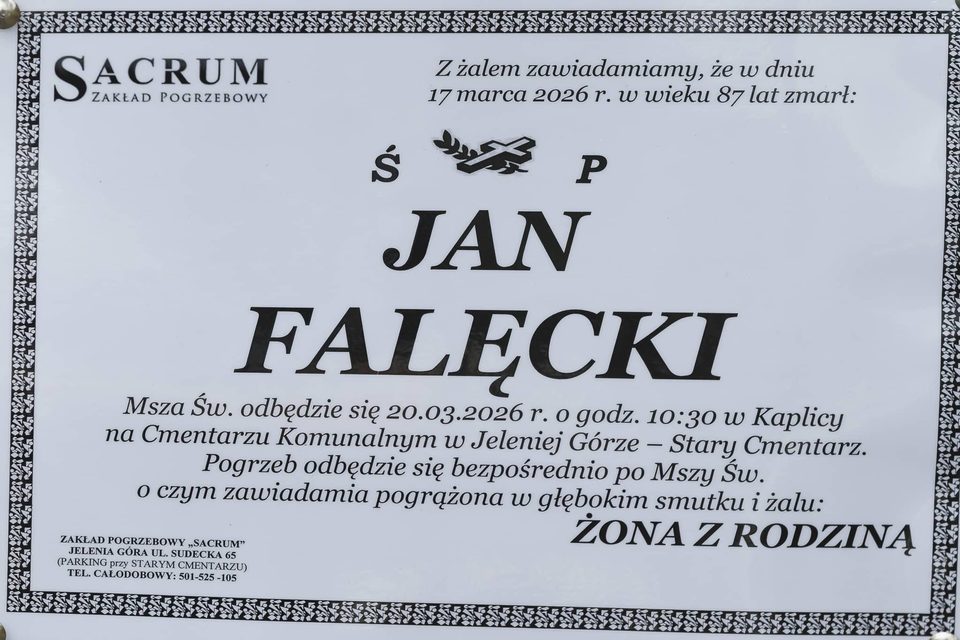 Zmarł Jan Falęcki