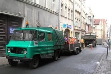 Ulica Szkolna przyblokowana