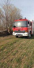 Pożar trawy w Ścięgnach
