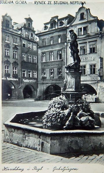 Neptun w „podwójnym” wydaniu: niemiecka pocztówka z polską pieczątką.