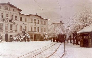 Hermsdorf (Sobieszów) zimą. Sobieszowianie na pewno rozpoznają to miejsce.