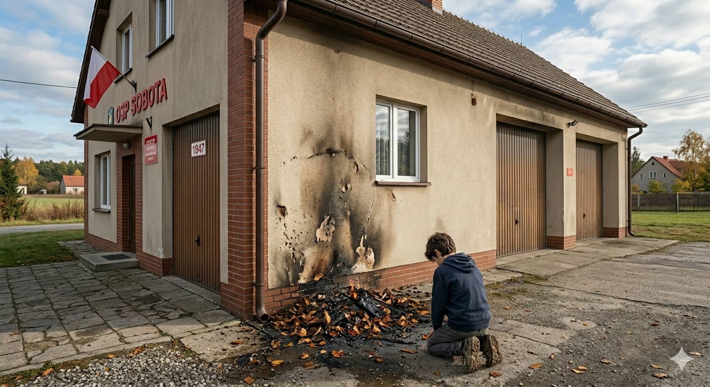 To dziecko podpalilo remizę!
