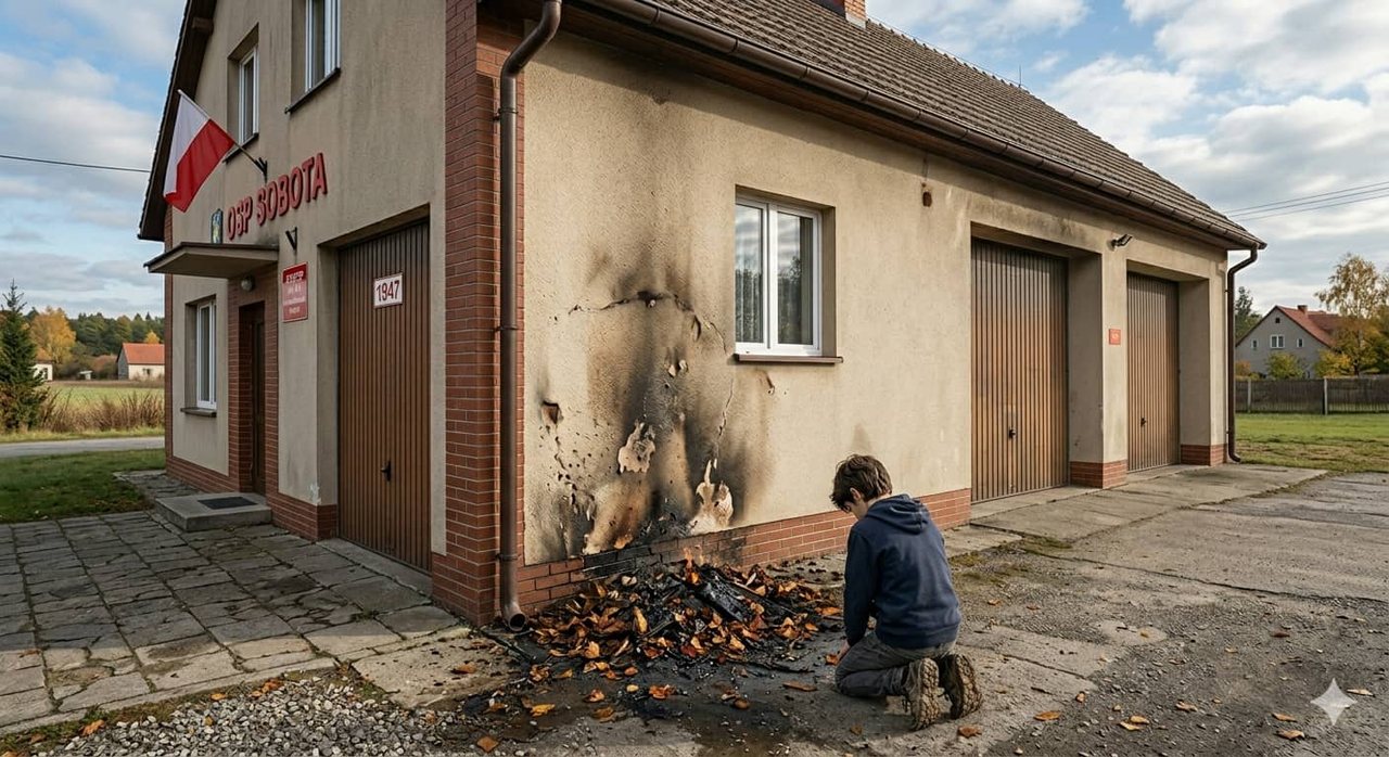 To dziecko podpalilo remizę!