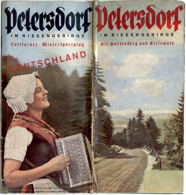 Niemiecki przewodnik zachwalający Petersdorf i okolice.