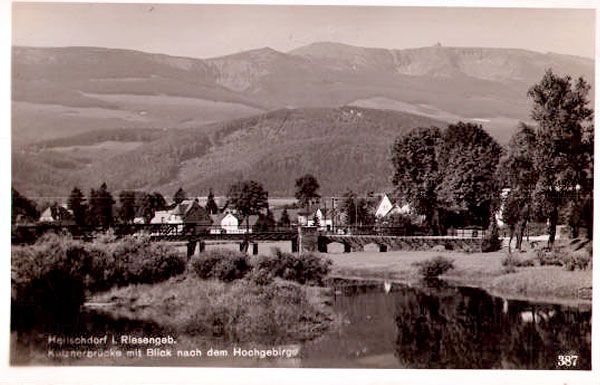 Panorama Karkonoszy widziana z dawnego Malinnika.