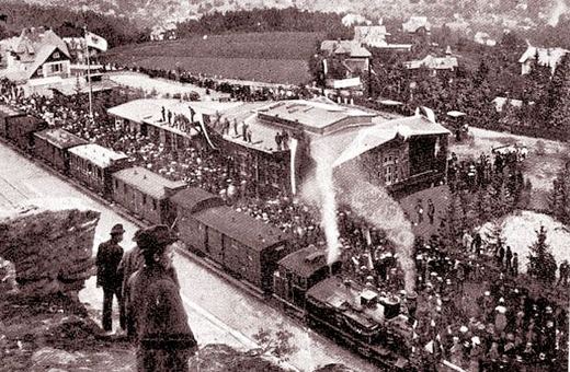 25 czerwca 1902: huczne otwarcie linii w Ober Schreiberhau.