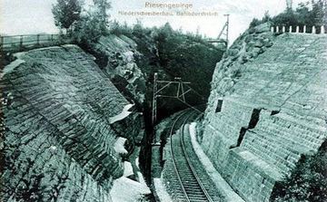 Fotografia wykonana po 1923 roku: linię już zelektryfikowano.
