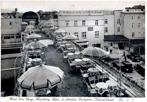 Restauracja na dachu hotelu Drei Berge (dziś hotel Europa).