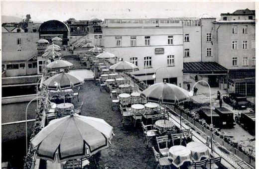 Restauracja na dachu hotelu Drei Berge (dziś hotel Europa).