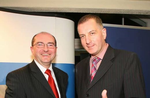 Marek Obrębalski z prezydentem Wrocławia Rafałem Dutkiewiczem.