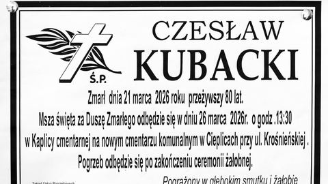 Zmarł Czesław Kubacki