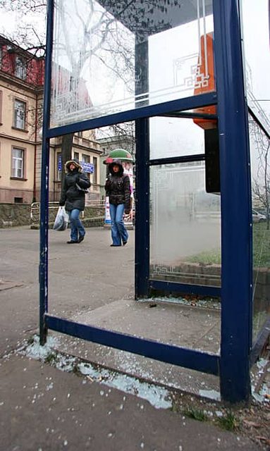 Kabiny po przejściu tabunu niszczycieli.