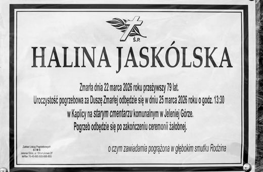 Zmarła Halina Jaskólska