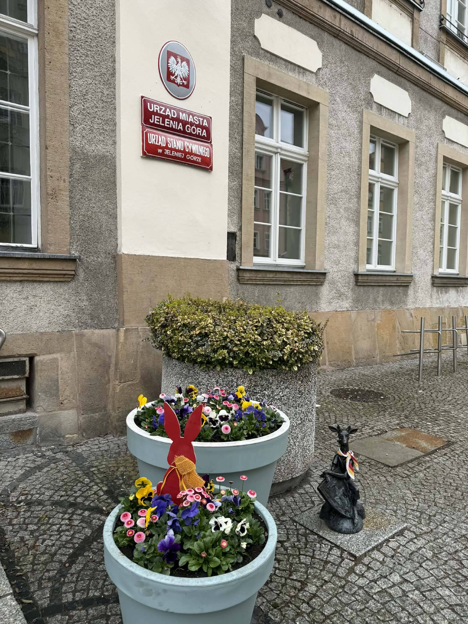Pisanki i zajączki zdobią Jelenią Górę