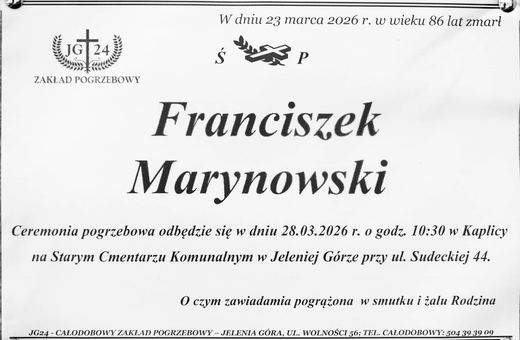 Zmarł Franciszek Marynowski