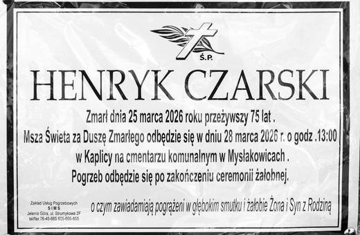 Zmarł Henryk Czarski