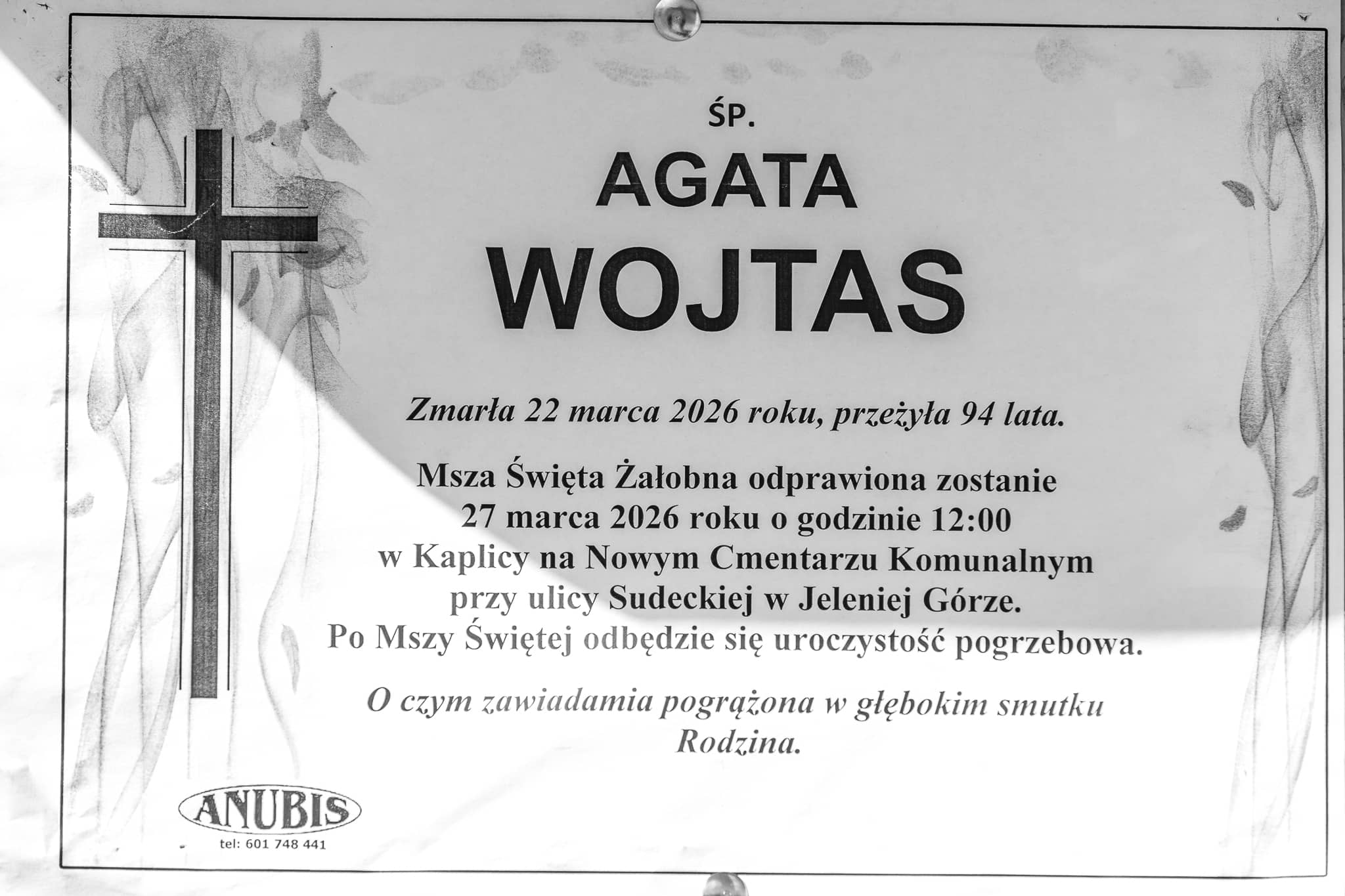 Zmarła Agata Wojtas