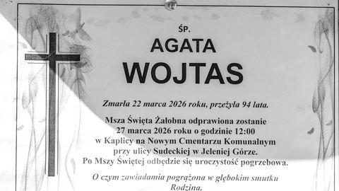 Zmarła Agata Wojtas