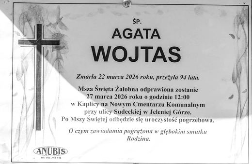 Zmarła Agata Wojtas