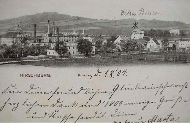 Różane Błonia na pocztówce wysłanej w sierpniu 1904 roku.