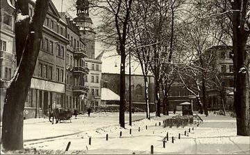 Bankowa zimą w latach 50-tych minionego stulecia.