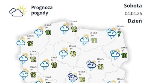 Kilkanaście stopni w Sobotę Wielkanocną, ale może popadać