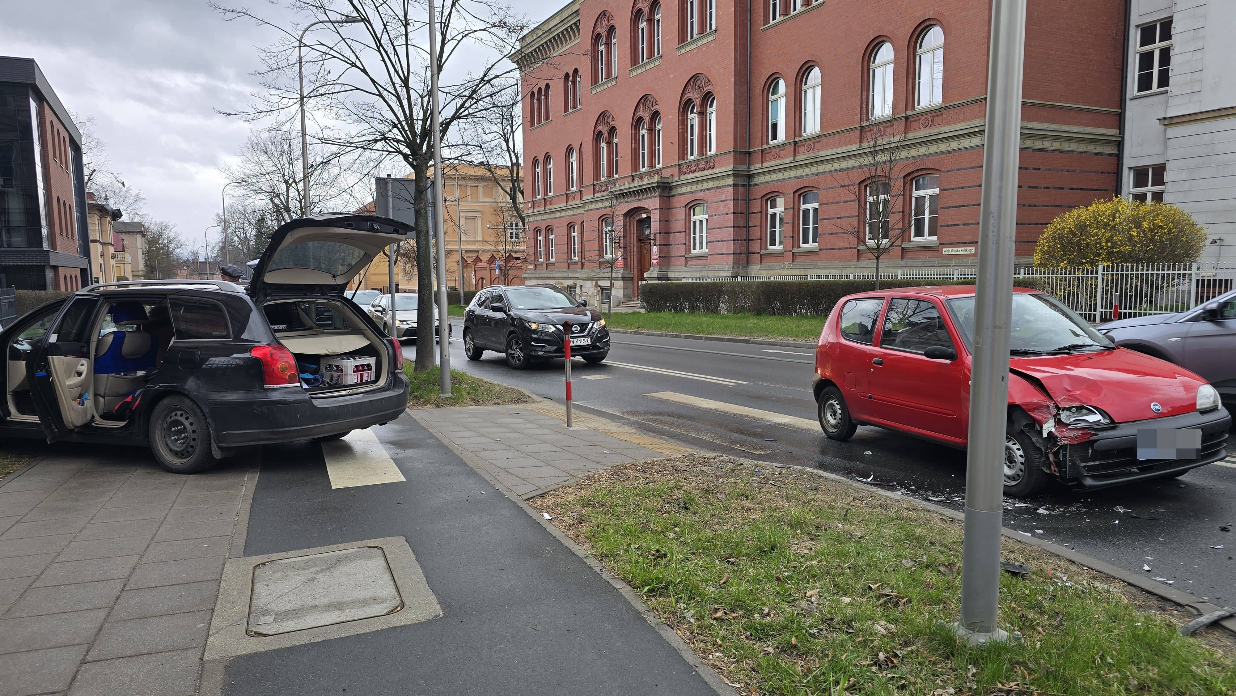 Zderzenie koło sądu