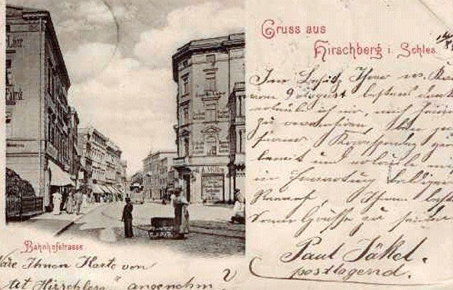 Koniec wieku XIX na Banhofstrasse – ten uliczny pejzaż praktycznie niezmienny istnieje do dziś.