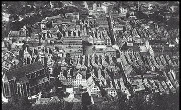 Ulubiona perspektywa dla Hanny Reitsch: Hirschberg z lotu ptaka. W prawym górnym rogu Promenade i dom lotniczki.