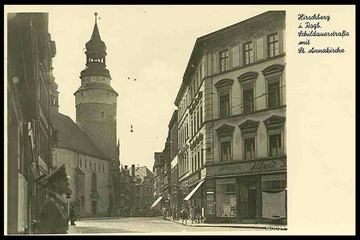 Hindenburgstrasse (1 Maja) w latach 30-tych minionego wieku. Taki obraz z jednej z głównych ulic miasta zapamiętała Hanna Reitsch.