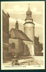 Kaplica św. Anny w obiektywie Jana Bułhaka w 1946 roku. Dwa lata później będą tu obchody 850-lecia Jeleniej Góry.