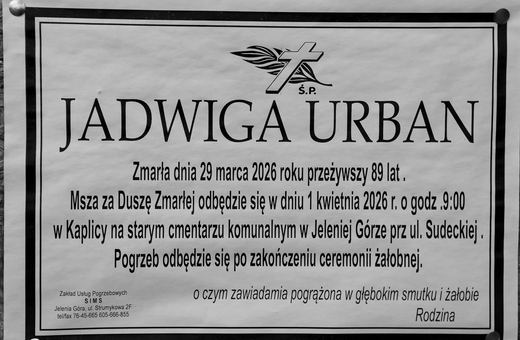 Zmarła Jadwiga Urban